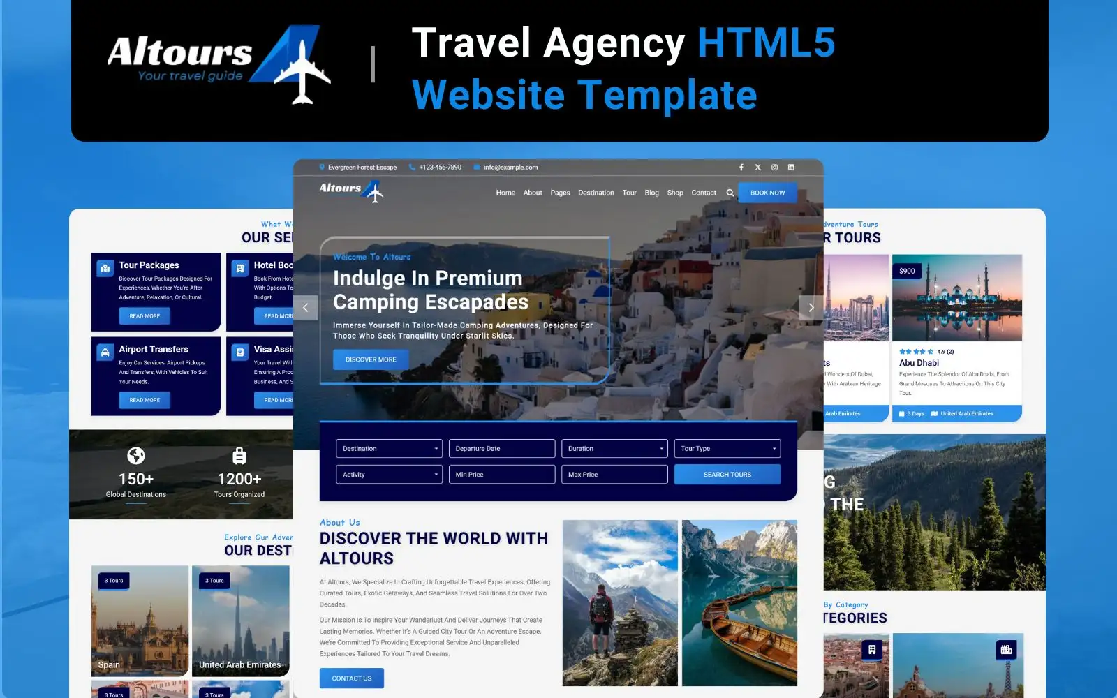 HTML5 Site Templates template examples